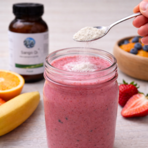 Fruchtiger Smoothie mit Sango Qi Meereskoralle