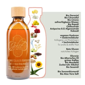 Hyaluron Bodyserum - 200 ml -Inhaltstoffe - Jolie au Naturel