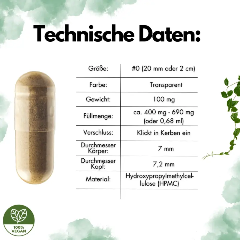 Leerkapseln 250 Stück Details