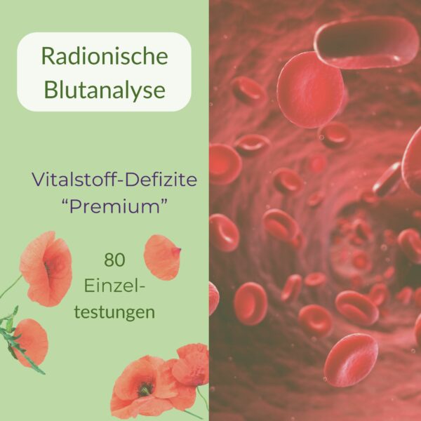 Radionische Blutanalyse Vitalstoff-Defizite Premium