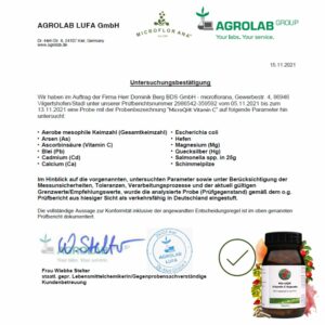 MicroQi Vitamin C Kapseln Labor