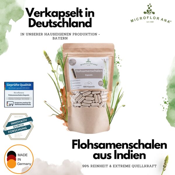 Flohsamenschalen Kapseln Verkapseln in Deutschland