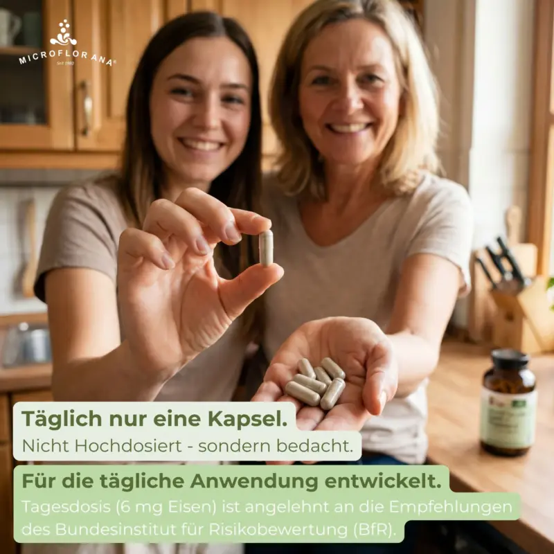 Anwendung der Eisen Kapseln